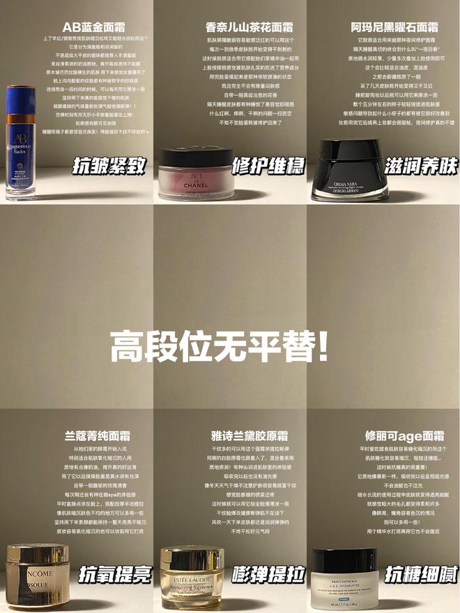 的6款抗老面霜爆改垮脸抗皱紧致无平替AG旗舰厅平台花了好几万试错总结出来(图5)